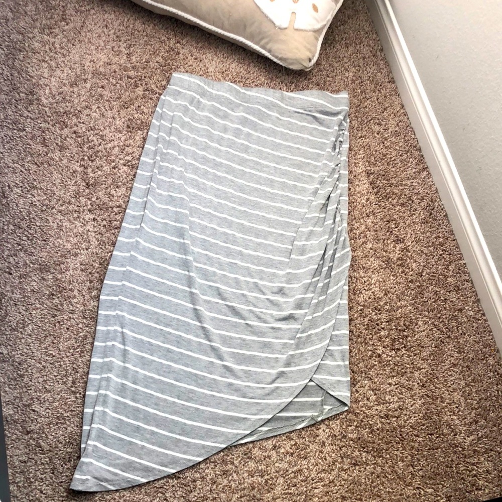 Bobeau Fitted Stripe Casual Skirt